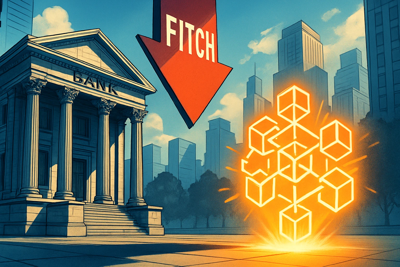 تحذر وكالة فيتش من أنها ستخفض التصنيف الائتماني للبنوك التي تحتفظ بكمية كبيرة من البيتكوين